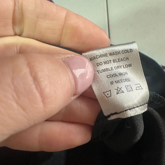 Tacera XL Black Pink Floral Ruffle Shift Dress Sleeveless Wedding Guest Feminine - Picture 12 of 12